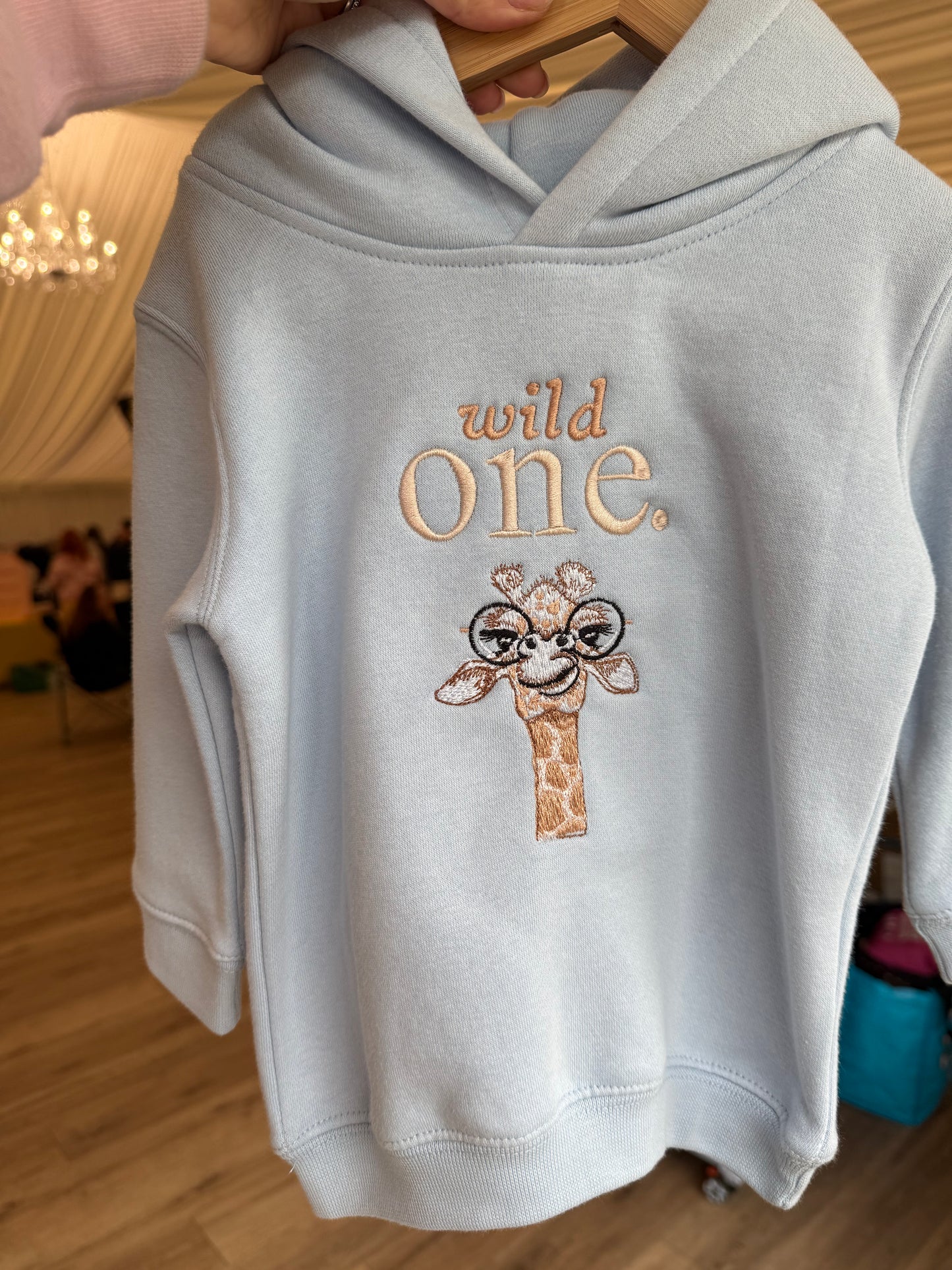 Wild One Blue Birthday Hoodie 12-18m
