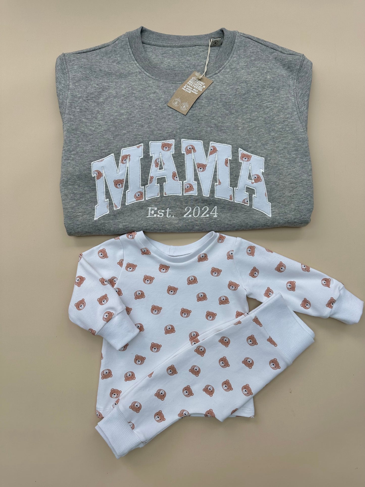 Custom Appliqué Sweatshirt & Matching Mini Lounge Set - Choose your fabric