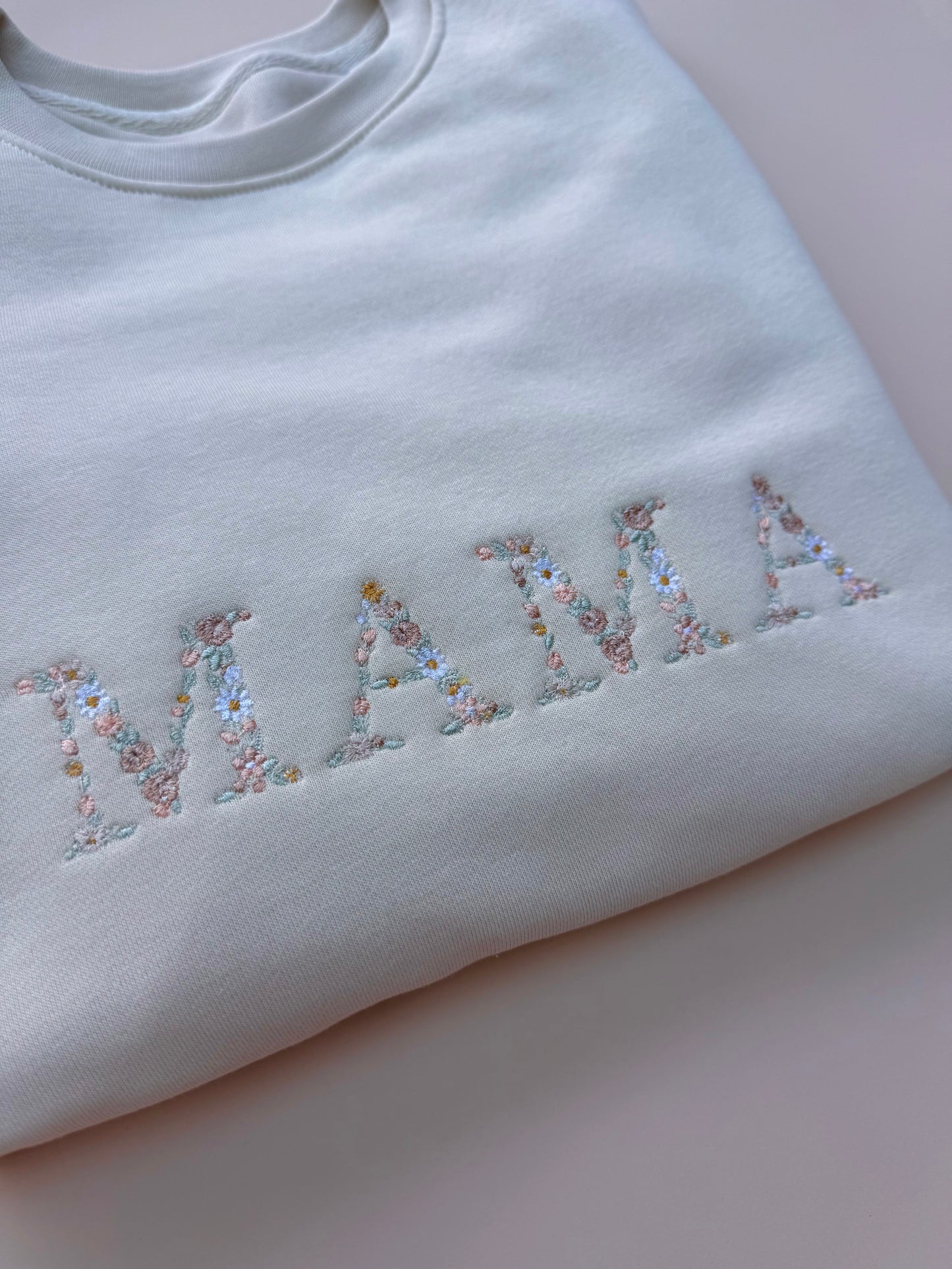 MAMA floral beige sweatshirt Size Medium