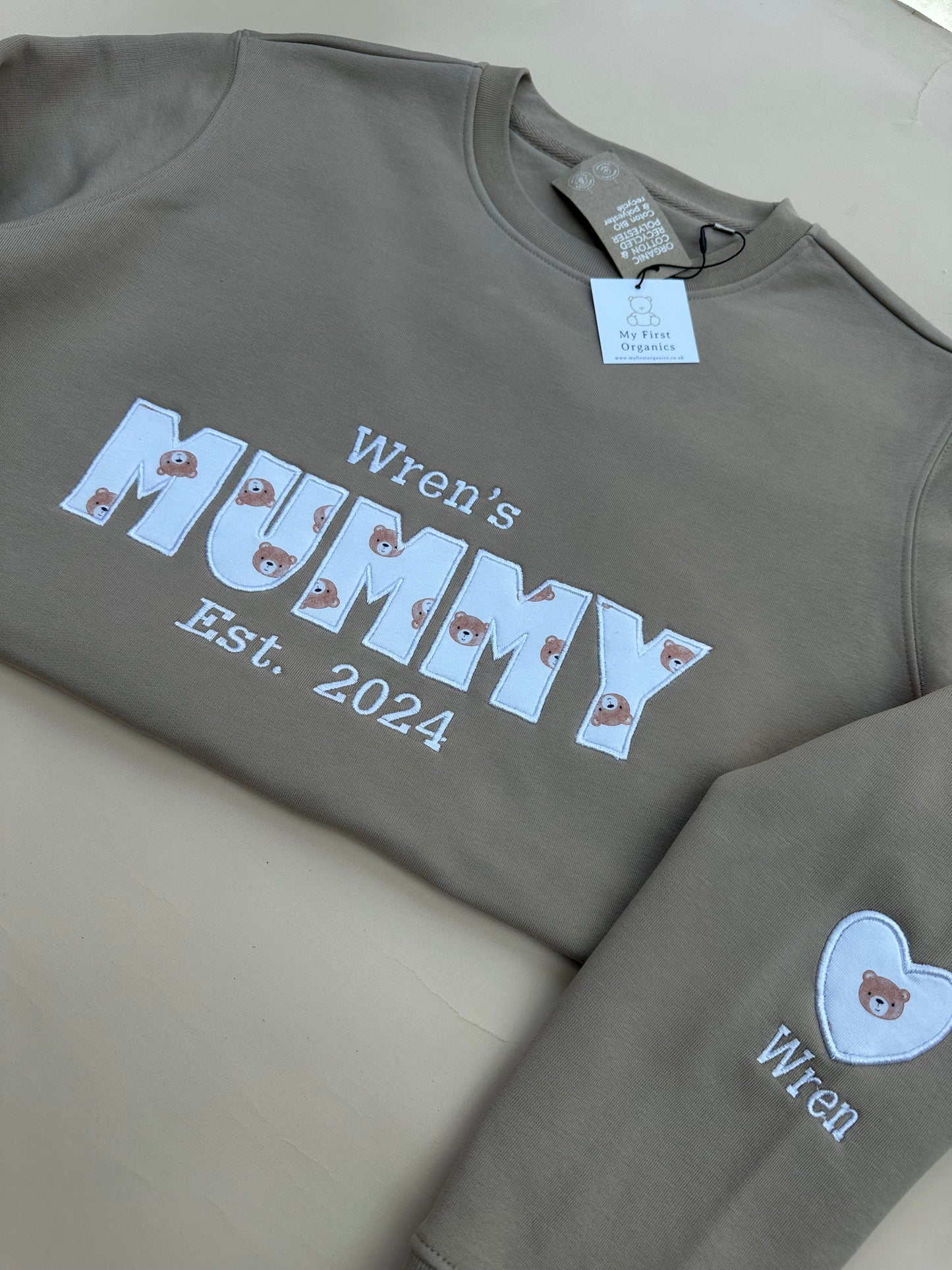 Custom Appliqué Sweatshirt in Block Font - Choose your fabric