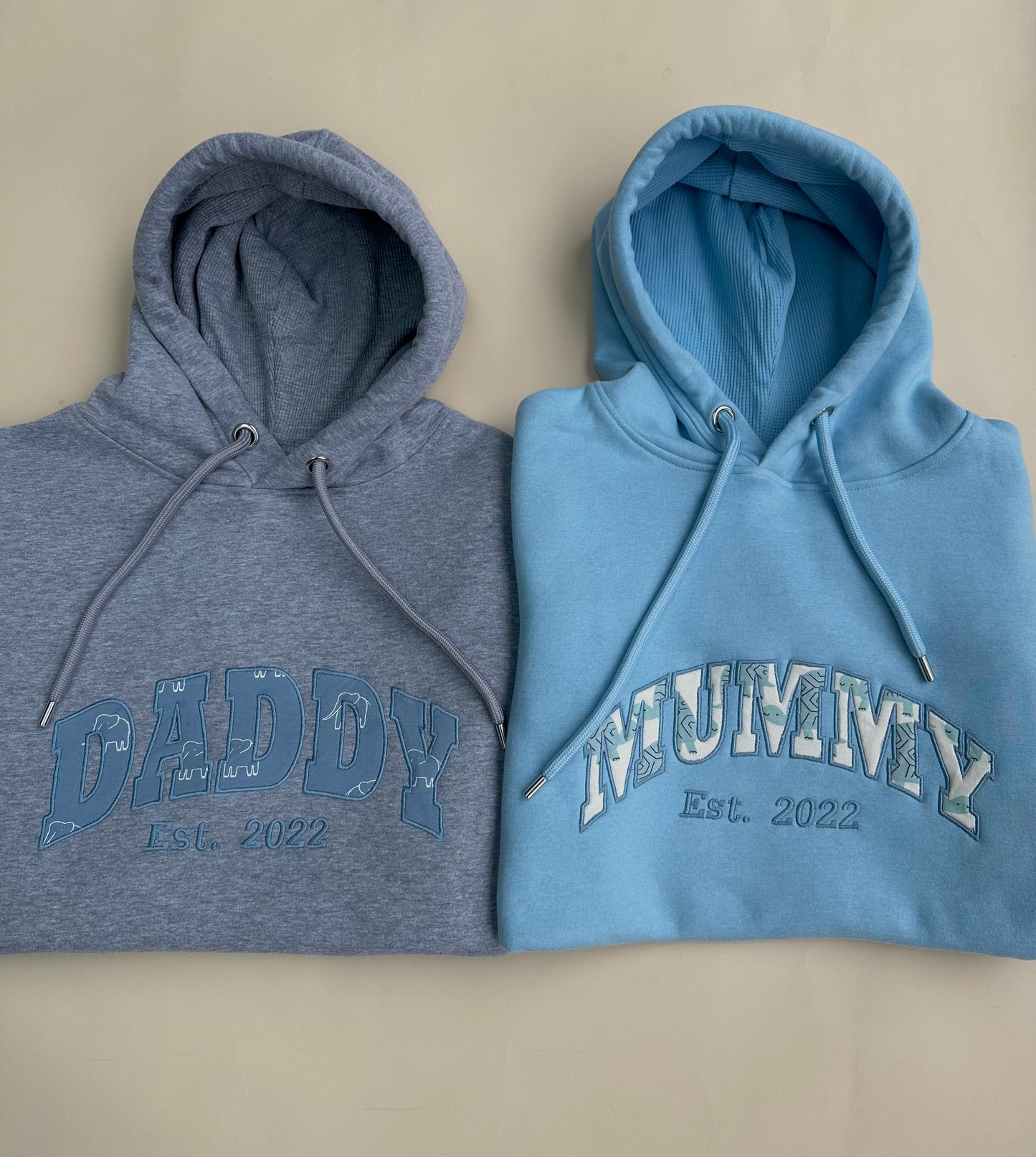 Custom Keepsake Appliqué Hoodie in Curved Old Font