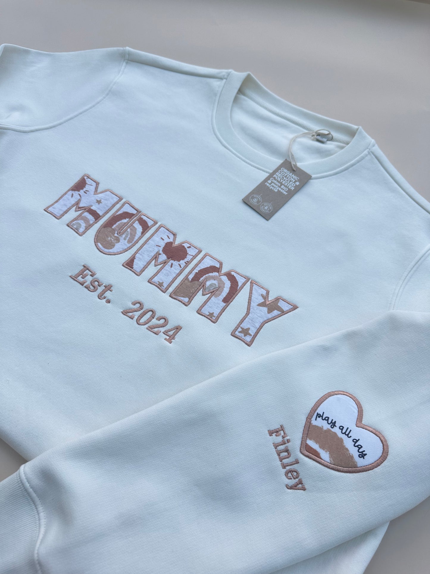 Custom Keepsake Appliqué Sweatshirt in Block Font