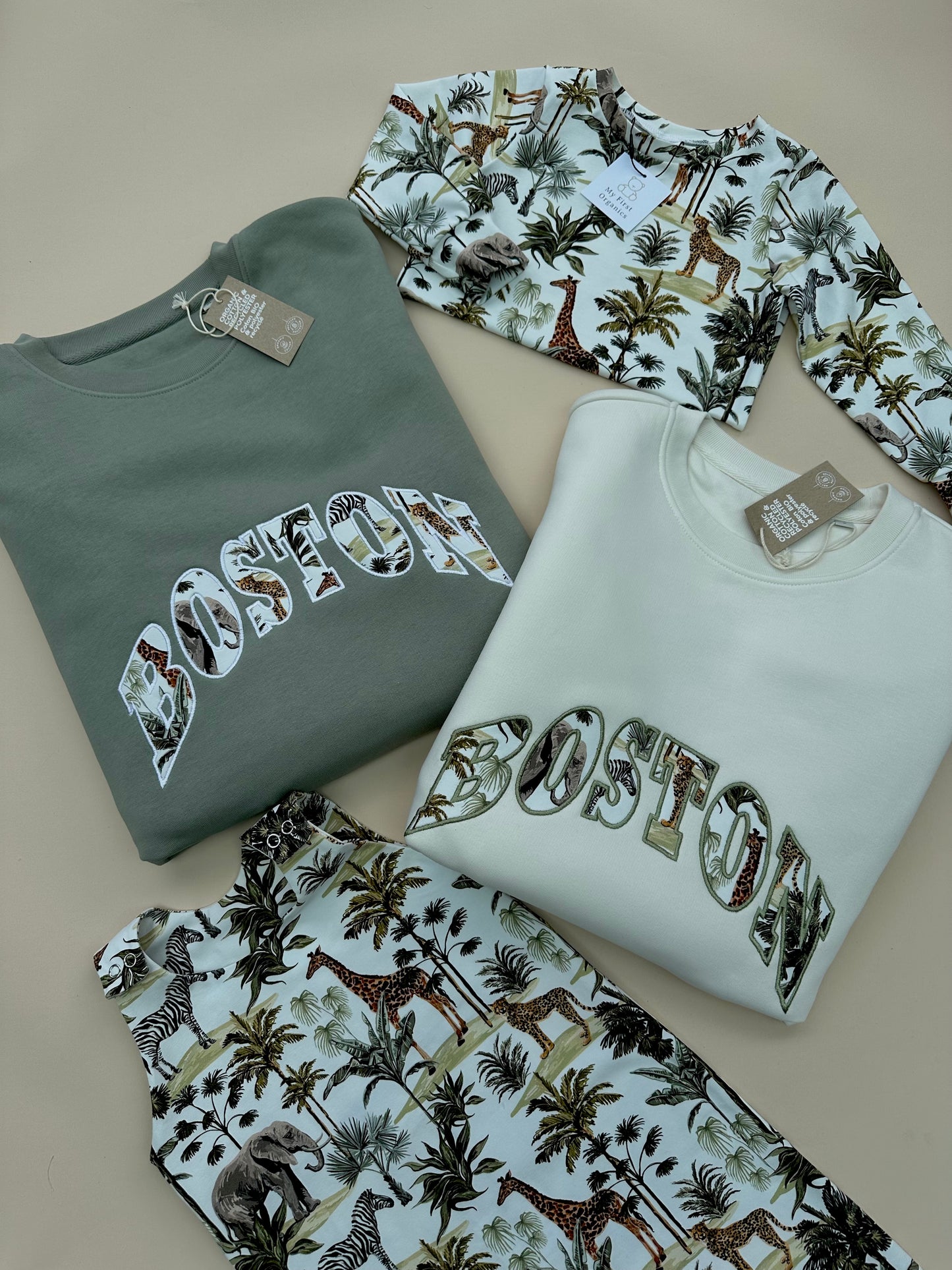 Appliqué Sweatshirt & Matching Baby Outfit - Choose your fabric