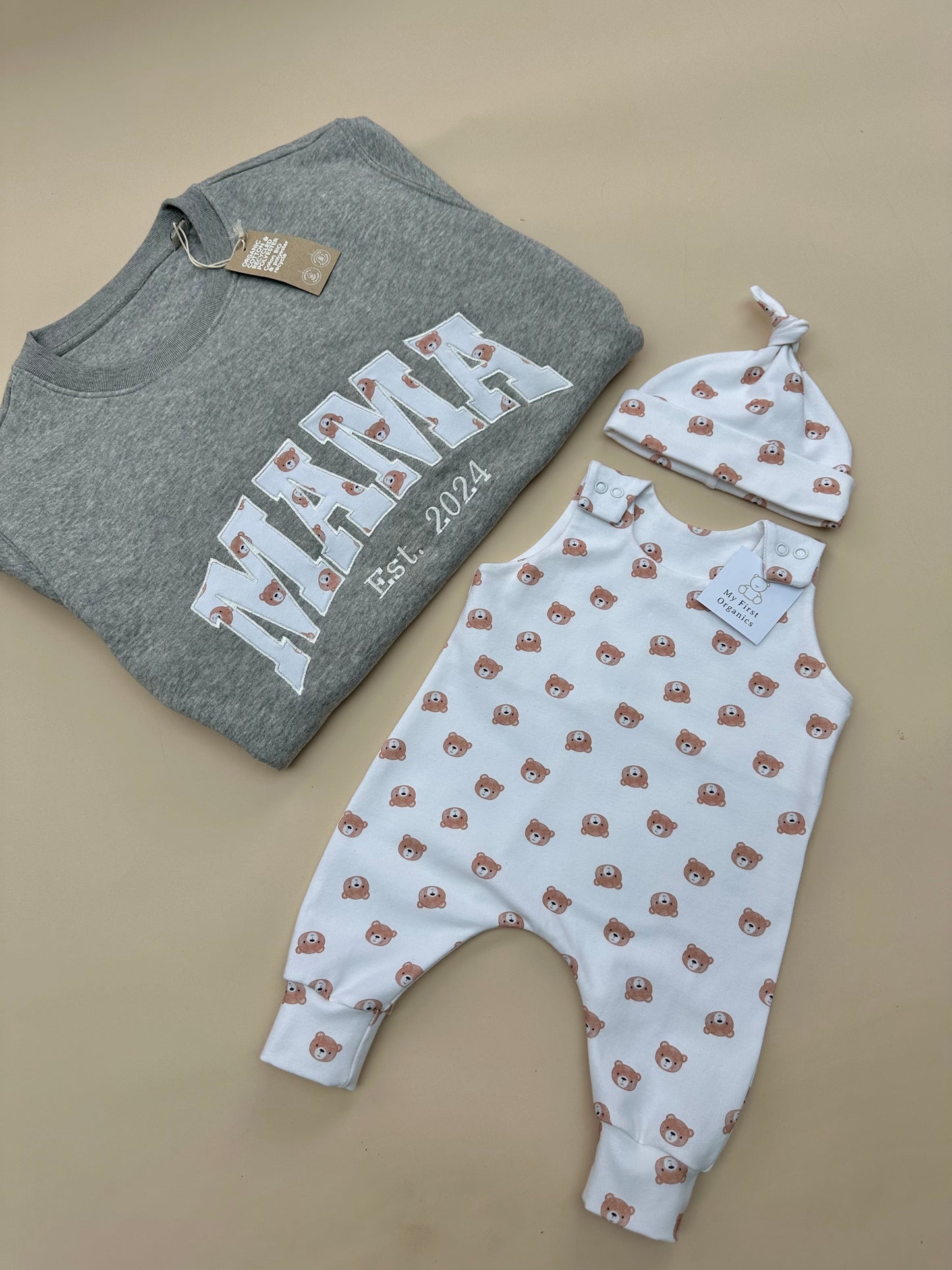 Appliqué Sweatshirt & Matching Baby Outfit - Choose your fabric