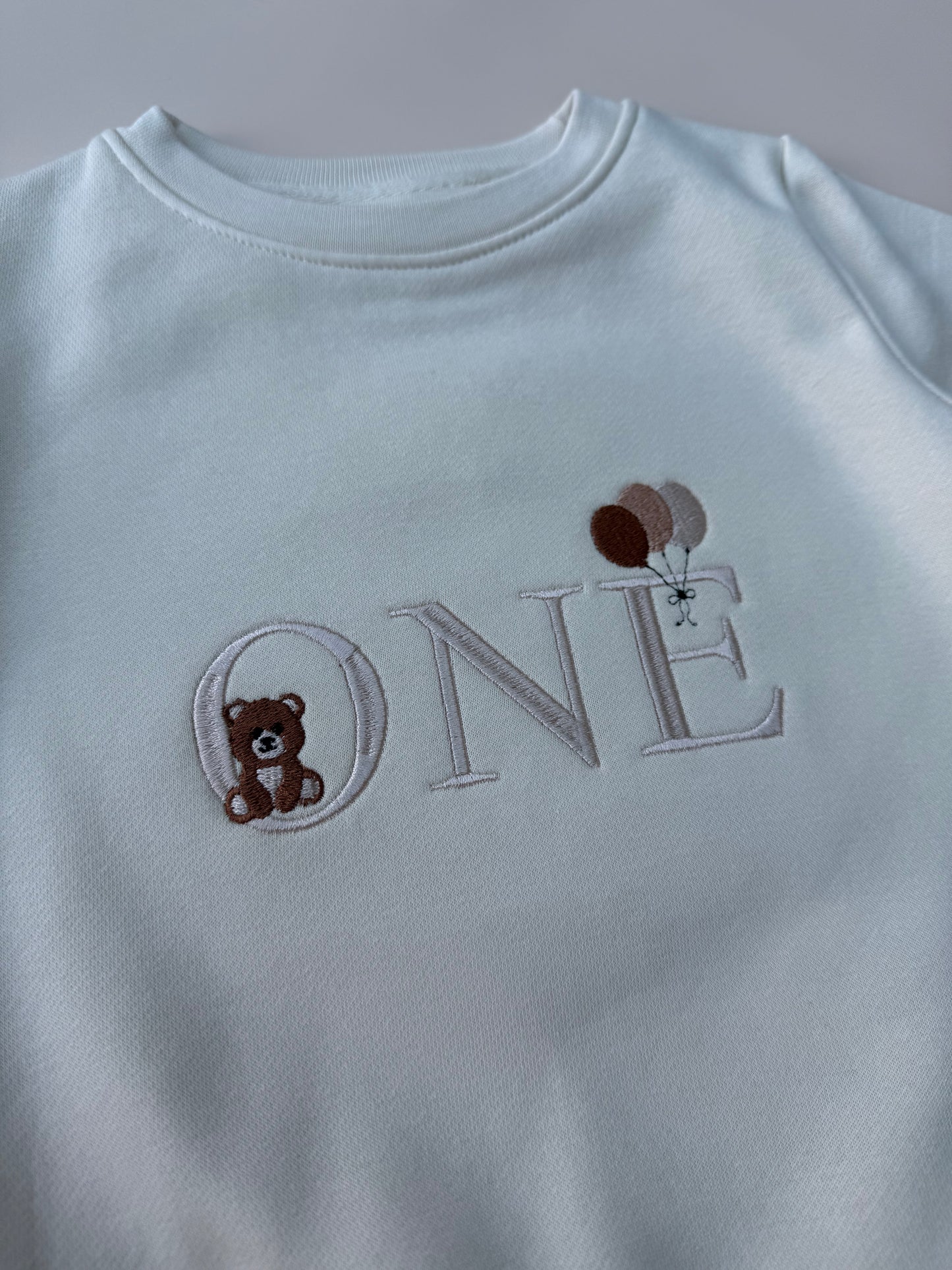 ONE Teddy Birthday Beige Sweatshirt 12-18m