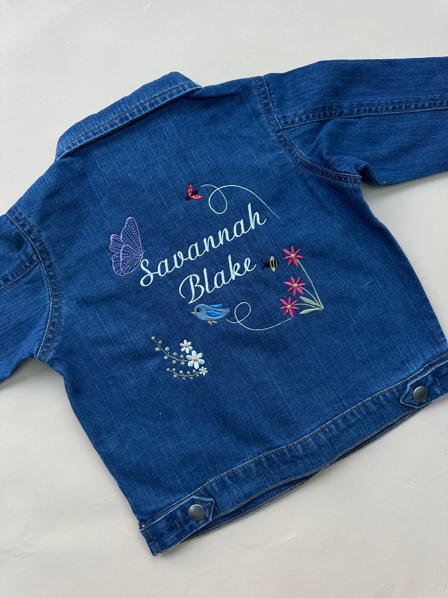 Little Garden Wonders - Personalised Denim Jacket