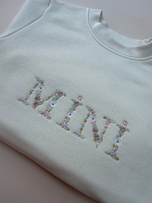 MINI floral beige sweatshirt Age 6-12m