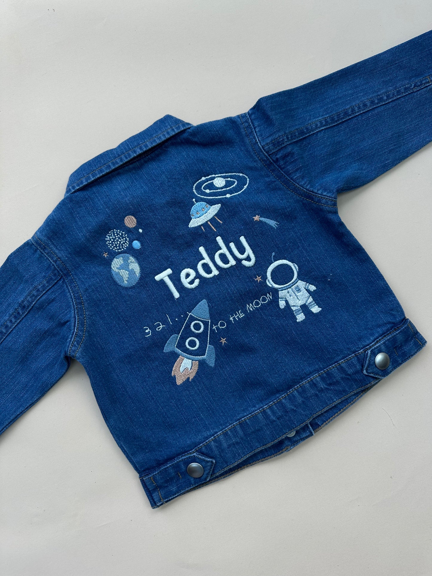 Little Astronauts - Personalised Denim Jacket