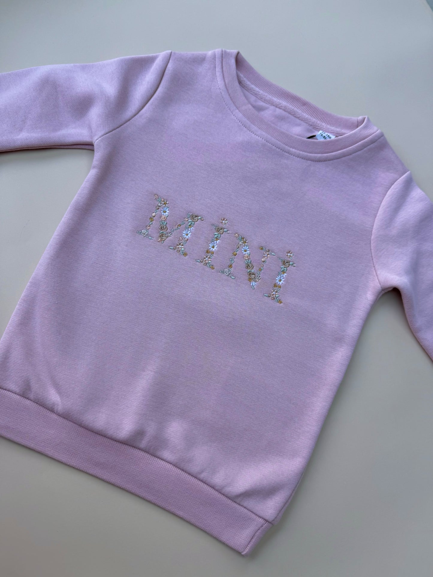 MINI floral Pink sweatshirt 12-18m