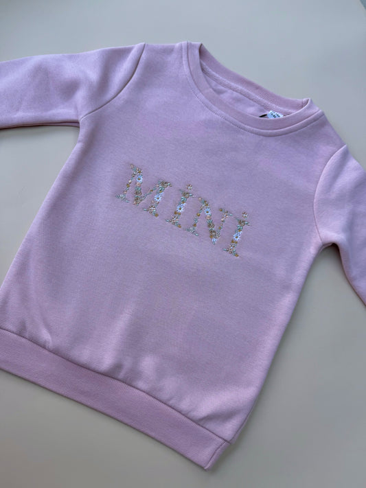 MINI floral Pink sweatshirt 12-18m