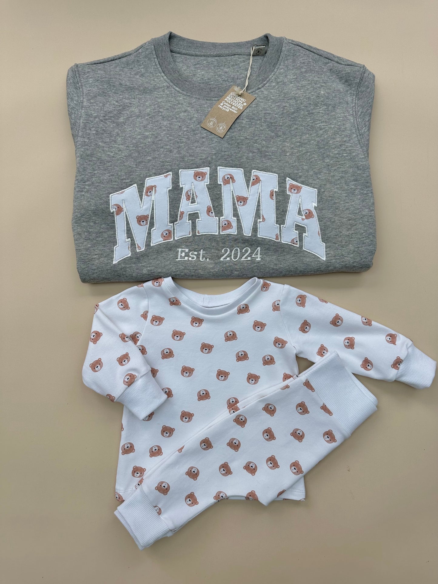 Appliqué Sweatshirt & Matching Baby Outfit - Choose your fabric