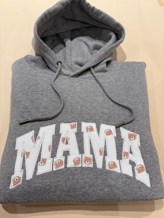 MAMA grey marl hoodie size Medium