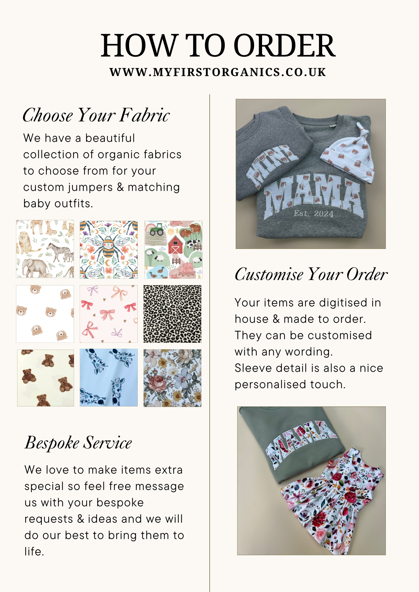 Custom Appliqué Sweatshirt & Matching Mini Romper - Choose your fabric