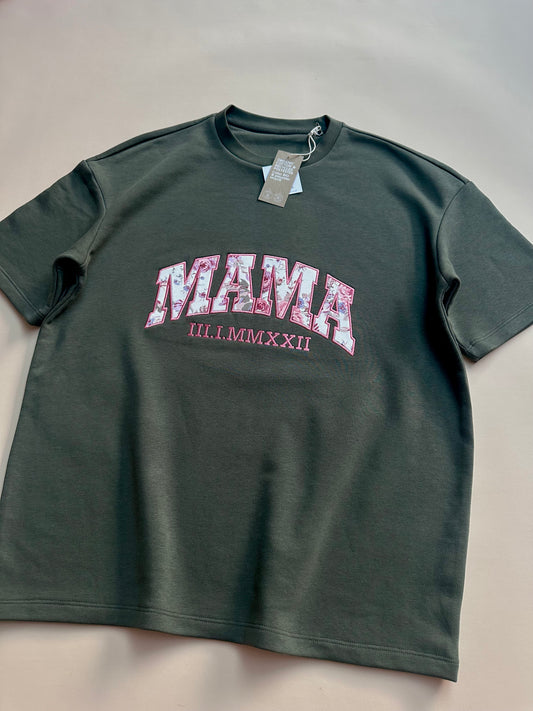 Custom Keepsake Appliqué Tshirt in Curved Font.