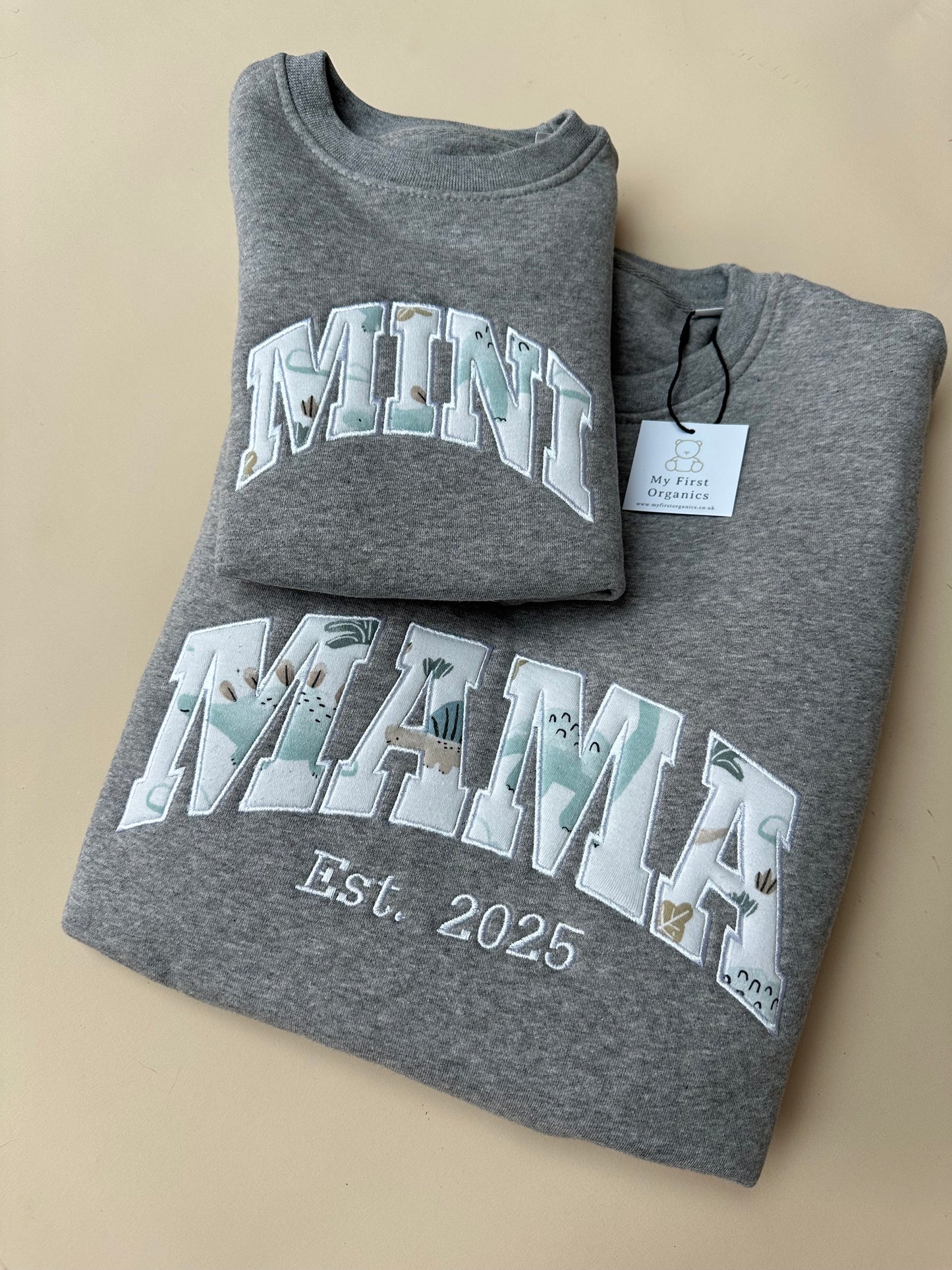 Curved Font Adult & Mini Keepsake Sweatshirts - Personalise with any word