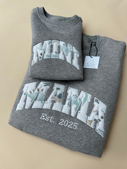 Curved Font Adult & Mini Keepsake Sweatshirts - Personalise with any word