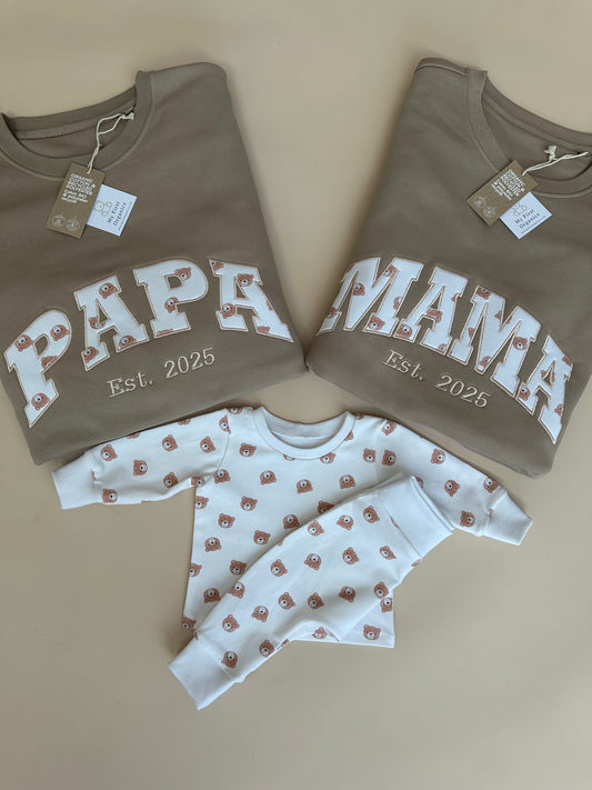 Custom Appliqué Sweatshirt & Matching Mini Lounge Set - Choose your fabric