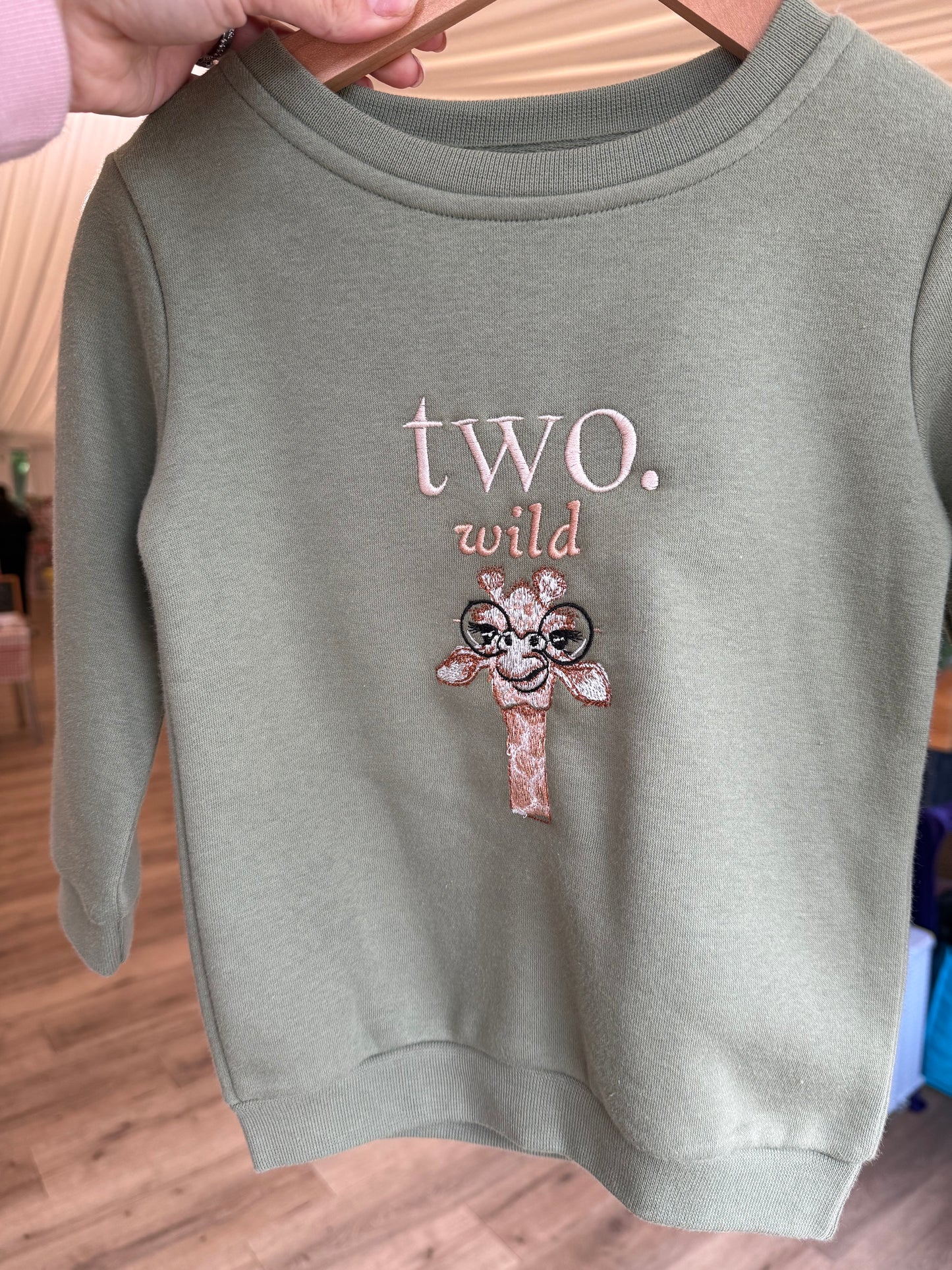 Two Wild Olive Birthday Sweatshirt Size 18-24m