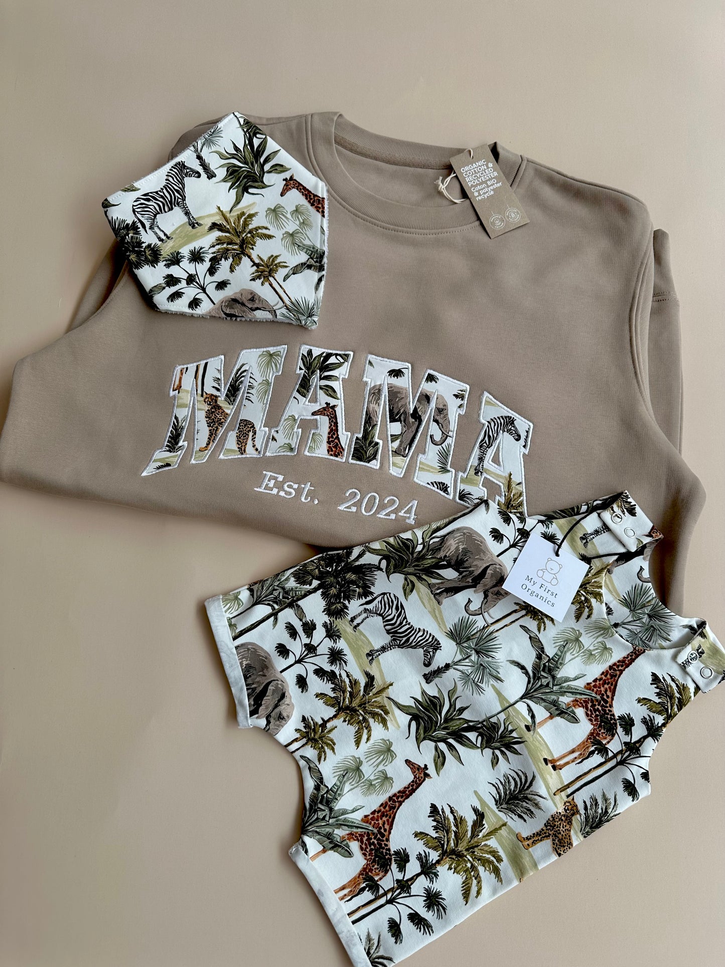 Appliqué Sweatshirt & Matching Romper- Choose your fabric