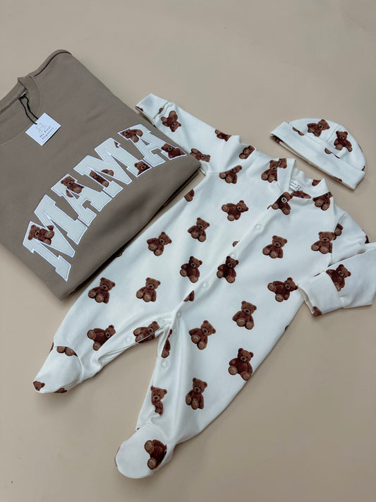 Custom Appliqué Sweatshirt & Matching Babygrow - Choose your fabric