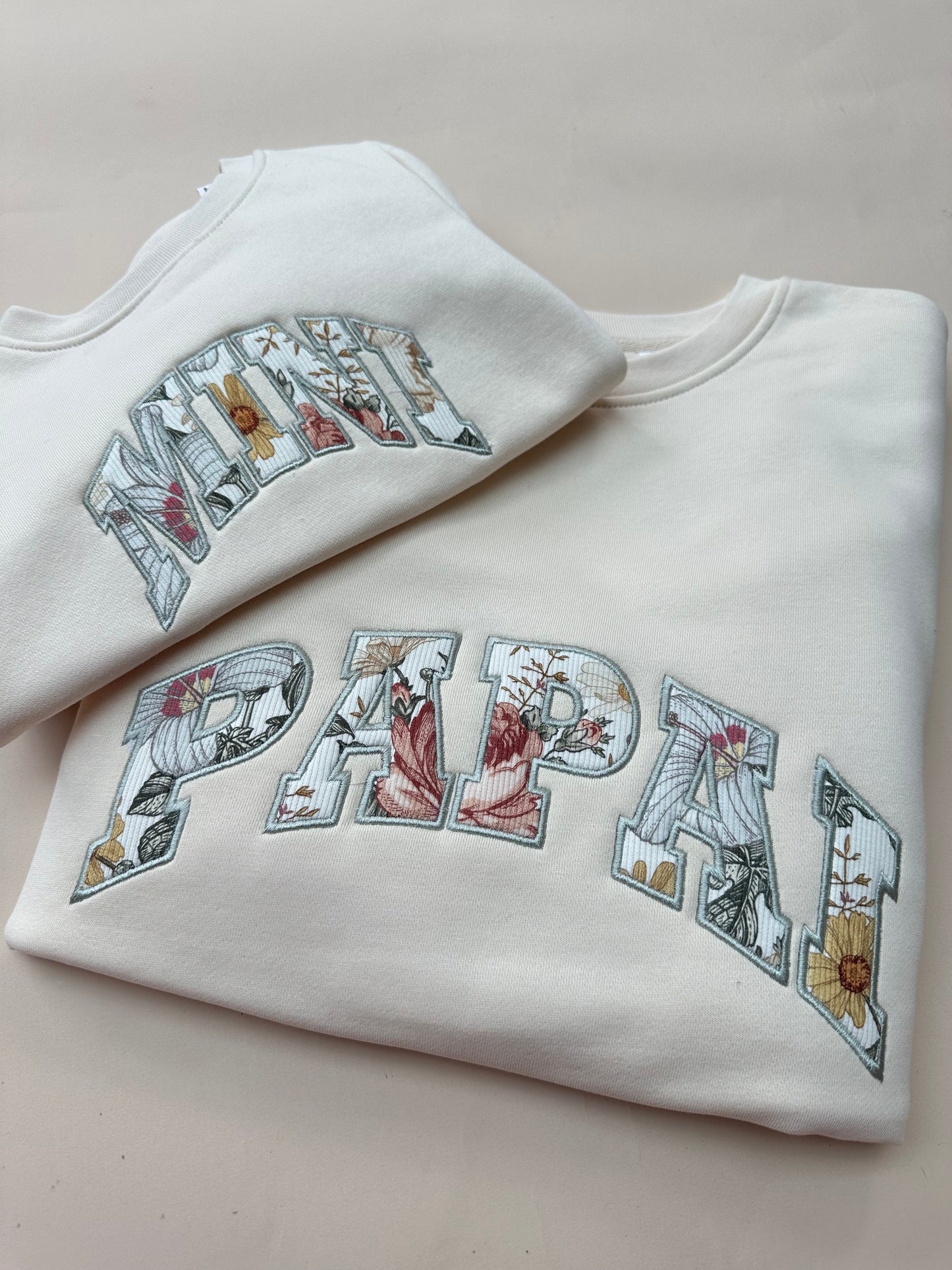 Custom ADULT & MINI matching Appliqué Sweaters - choose your fabric