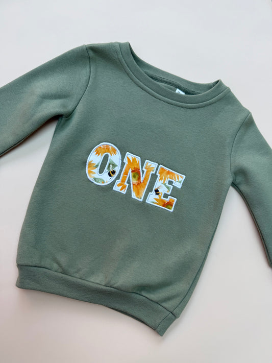 ONE birthday sweatshirt size 12-18m