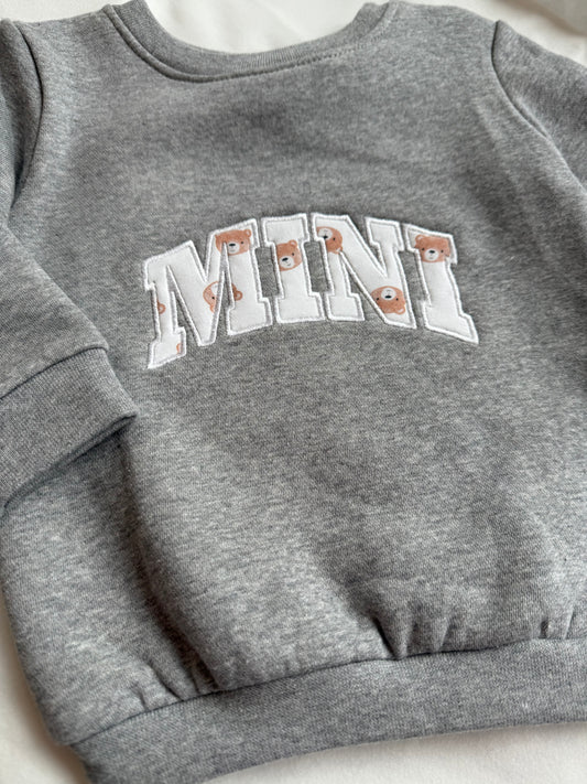 MINI grey marl sweatshirt size 12-18m