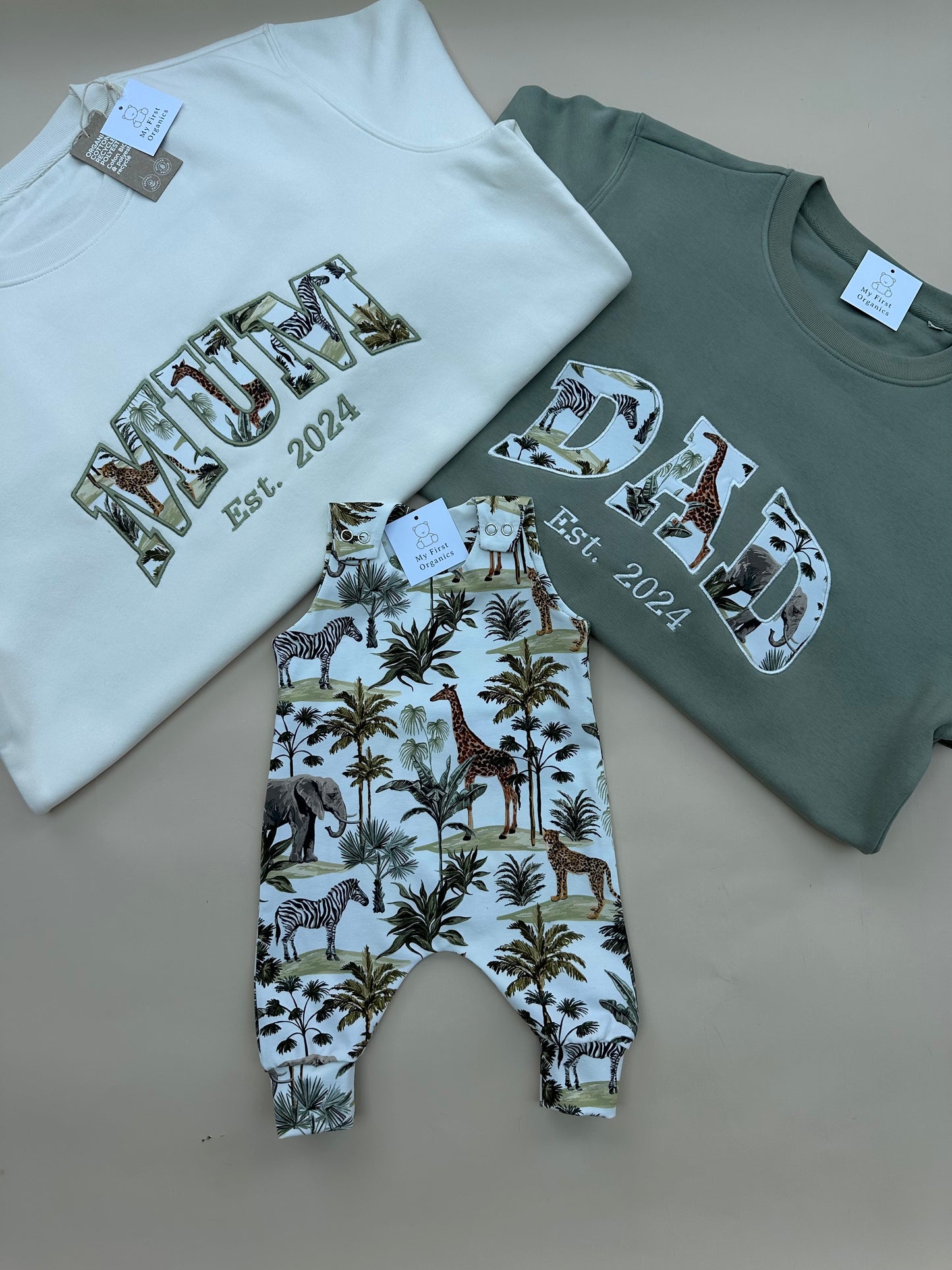 Appliqué Sweatshirt & Matching Baby Outfit - Choose your fabric