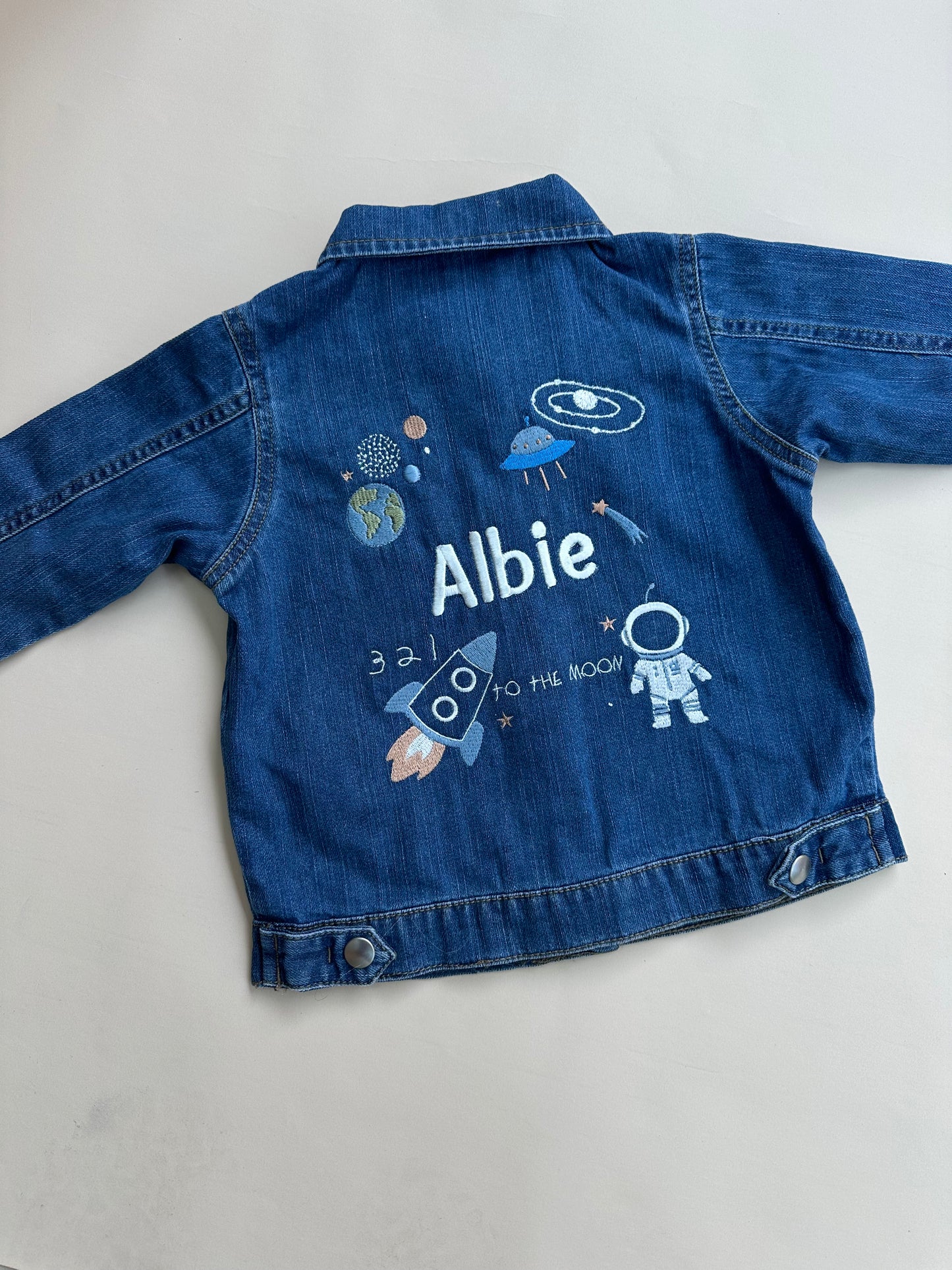 Little Astronauts - Personalised Denim Jacket