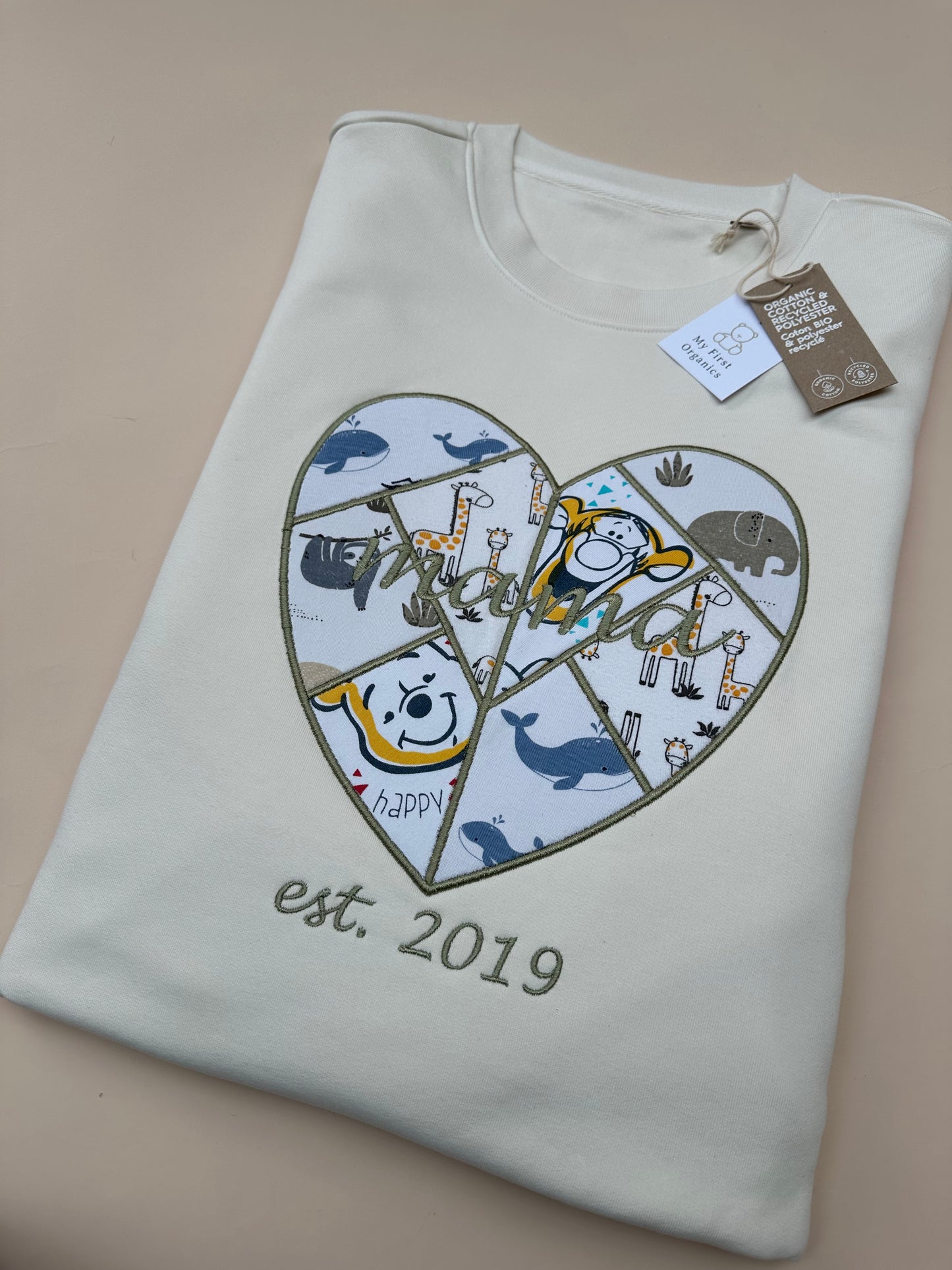 Keepsake Patchwork Heart Sweatshirt - Personalise with any word